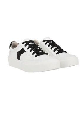 Dr Scholls Madison Lace Up Sneakers White Black EuroSummer Travel Sz 9